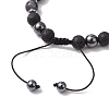 Natural Lava Rock Braided Bead Bracelets for Women Men BJEW-JB11138-01-4