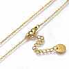 Brass Micro Pave Cubic Zirconia Door Knocker Pendant Necklaces NJEW-H202-01G-4