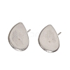 Tarnish Resistant 304 Stainless Steel Stud Earring Settings X-STAS-Q170-13-3
