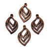 Natural Walnut Wood Pendants X-WOOD-T023-17-3