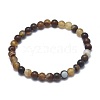 Natural Banded Agate/Striped Agate Bead Stretch Bracelets BJEW-K212-A-003-1