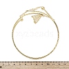 Butterfly Alloy Arm Cuff Bangles for Girl Women AJEW-A063-01I-G-5