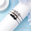 3Pcs 3 Styles Gemstone Braided Bead Bracelets BJEW-JB11146-06-3