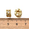 Brass Micro Pave Clear Cubic Zirconia Beads KK-M313-20G-2