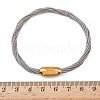 304 Stainless Steel with Polyester Metallic Cord Bracelets for Women BJEW-Z145-01G-28-5