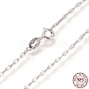 Anti-Tarnish Rhodium Plated 925 Sterling Silver Mariner Link Chain Necklaces STER-L059-13P-1