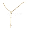 304 Stainless Steel Y-Shaped Cross Link Chain Necklaces NJEW-JN05119-2