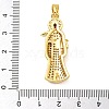 Rack Plating Brass Micro Pave Cubic Zirconia Pendants KK-Z063-09G-02-3