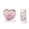 UV Plating Rainbow Iridescent Acrylic Beads OACR-G012-11-3