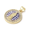 Brass Micro Pave Cubic Zirconia Pendants KK-K385-024G-2