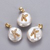 Natural Cultured Freshwater Pearl Pendants KK-L187-A-01K-1