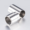 Tarnish Resistant 304 Stainless Steel Magnetic Clasps with Glue-in Ends STAS-F132-55P-7mm-3