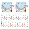 Awareness Ribbon & Round Pendant Stitch Markers HJEW-AB00333-1