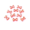 Electroplated Bowknot Resin Cabochons MRMJ-R128-16A-1