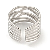 Non-Tarnish 304 Stainless Steel Open Cuff Ring RJEW-A043-27P-3