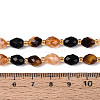 Natural Obsidian & Citrine & Tiger Eye Beads Strands G-N358-04A-05-5