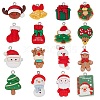32Pcs 16 Styles Opaque Resin Pendants RESI-SC0002-50-1