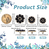 6Pcs 3 Styles Alloy Buttons FIND-FG0004-62A-2