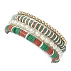 4Pcs 4 Style Polymer Clay Stretch Bracelets Set BJEW-TA00496-5