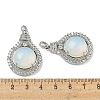 Opalite with Clear Cubic Zirconia Pendants G-G133-01P-24-3