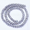 Electroplate Glass Beads Strands EGLA-A034-P4mm-B17-2