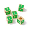 Rack Plating Brass Enamel Beads KK-B060-04G-02F-3
