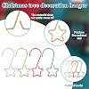100Pcs 4 Colors Star Stainless Steel Hook Hangers STAS-ME0003-32-3