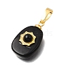 Natural Obsidian Pendants G-T151-03E-2