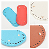 4Pcs 2 Style Oval & Flat Round PU Leather Bottom DIY-PH0003-55-6