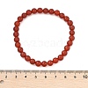 Natural Red Agate Beaded Stretch Bracelets BJEW-D446-B-26-5