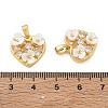 Brass Micro Pave Clear Cubic Zirconia Pendants CU-CBA8C34-06G-03-3