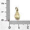 Brass Micro Pave Cubic Zirconia Charms KK-P295-33G-3