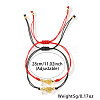 Brass Beads Braided Bead Bracelets XB9584-2-3