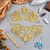Ethnic Style Polyester Metallic Thread Embroidery Iron on Applique Patch PATC-WH0005-67A-4