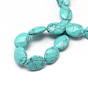 Faceted Oval Synthetic Turquoise Beads Strands X-G-R303-14-2