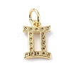 Brass Micro Pave Cubic Zirconia Charms ZIRC-F131-16G-11-2