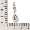 304 Stainless Steel Micro Pave Cubic Zirconia Pendants STAS-H228-03P-05-3