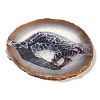 Printed Natural Agate Slice Stone Ornament DJEW-M011-03G-3