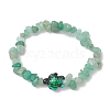 Natural Green Aventurine Chips Beads Stretch Bracelets BJEW-JB11245-05-2