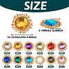 48Pcs 12 Colors Glass Cabochons GLAA-TA0001-52-3