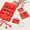 AHADERMAKER 4Pcs 4 Style Embroidery Damask Cloth Pouches ABAG-GA0001-13-6