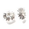 Brass Micro Pave Cubic Zirconia European Beads KK-L230-12S-1
