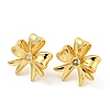 Rack Plating Brass Cubic Zirconia Stud Earrings EJEW-M247-25G-1