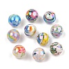 Printed Acrylic Round Beads OACR-R001-01A-1