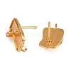 Brass Stud Earring Findings KK-Z122-12G-2