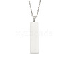 Geometric Mirror Stainless Steel Rectangle Pendant Necklaces LQ6179-2-1