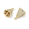 Brass Micro Pave Cubic Zirconia Pendants KK-Z143-03G-01-2