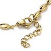 304 Stainless Steel Coffee Bean Link Chain Bracelets for Women BJEW-G712-02G-3