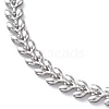 Non-Tarnish 304 Stainless Steel Cobs Chain Bracelets for Men Women STAS-B039-08P-2