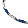 201 Stainless Steel Bar Link Chain Necklaces for Men Women NJEW-G112-07B-BLP-2